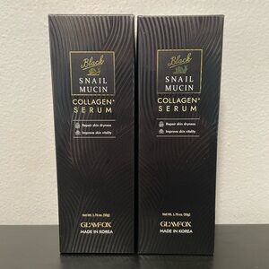 Glamfox Black Snail Mucin Collagen Serum 2 Pack NEW SEALED 50g Korean Korea Skin